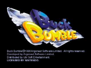 Buck Bumble title screen for Nintendo 64